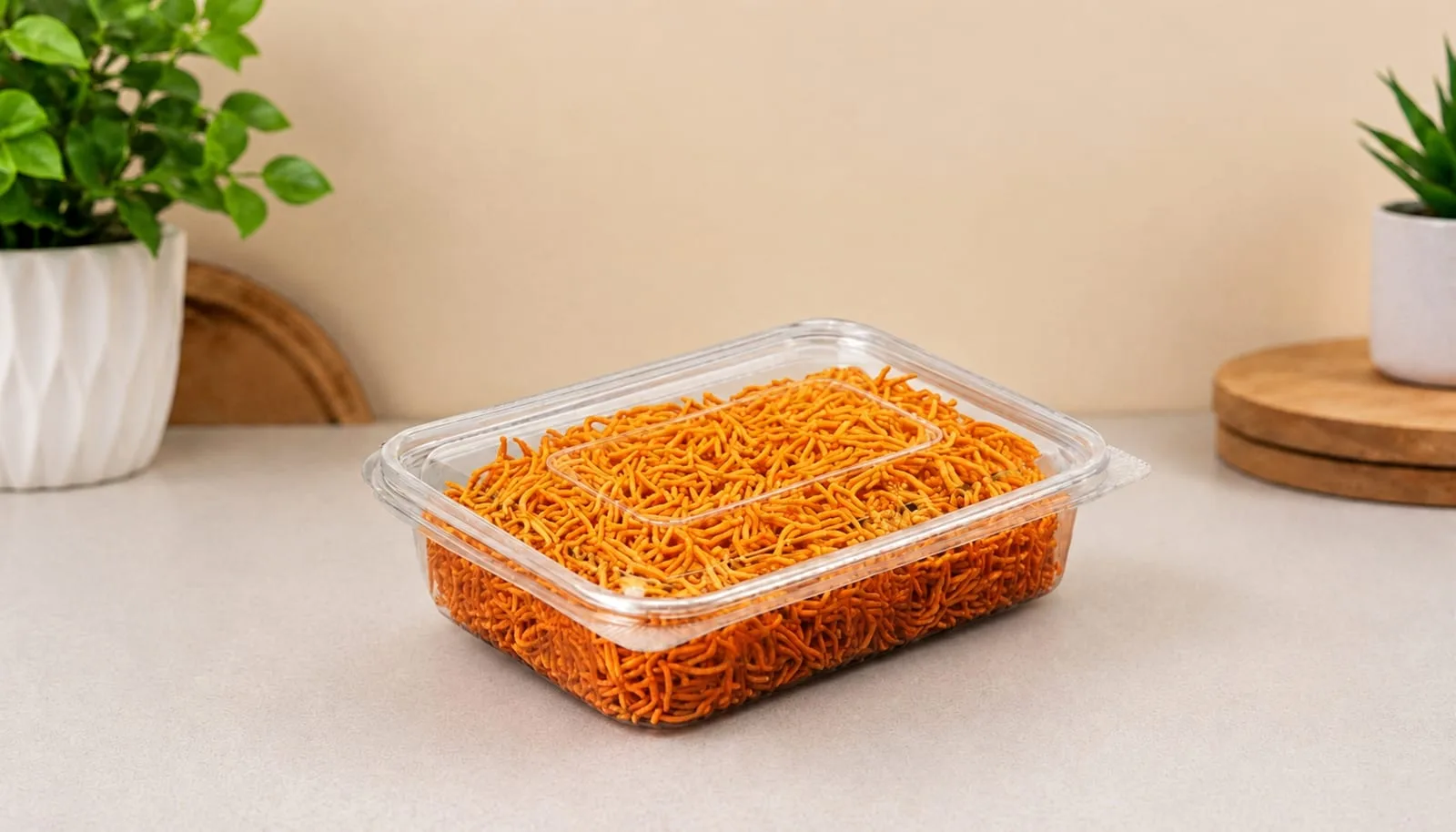PET Hinged Box, code 1426, holding sev