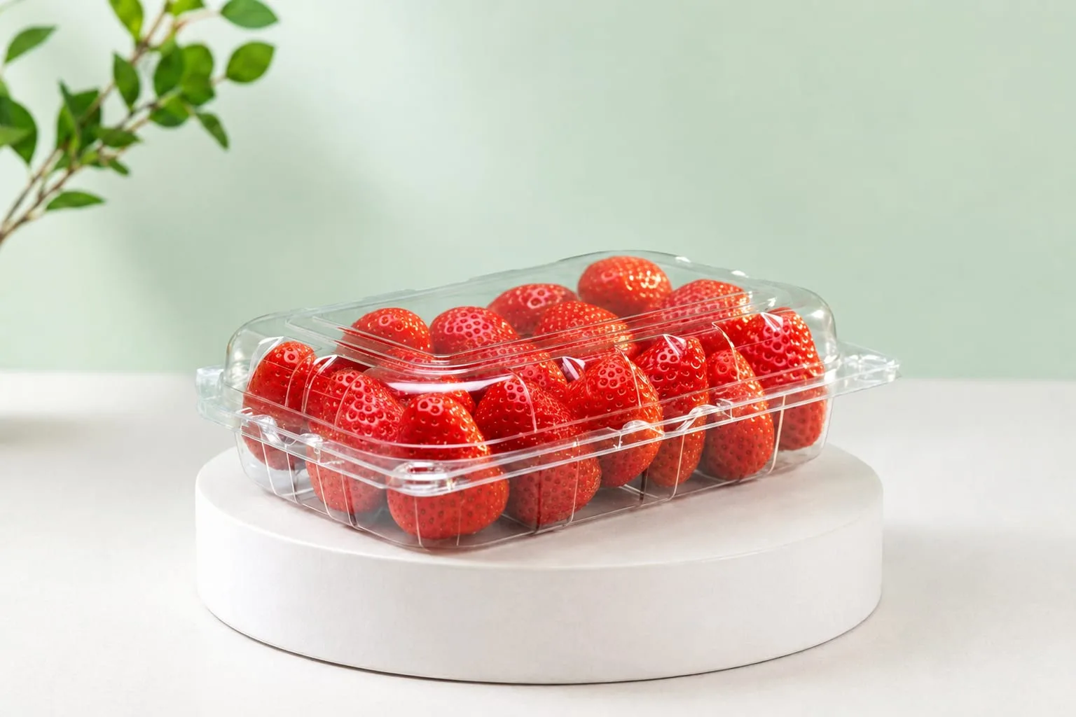 PET Strawberry Punnet, codes 1640 and 1641, holding strawberries
