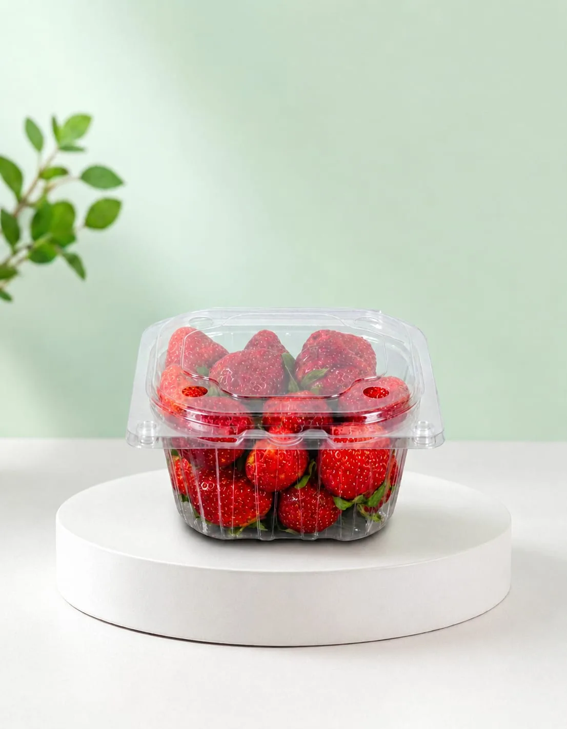 PET Strawberry Punnet, codes 1642 and 1644, holding strawberries