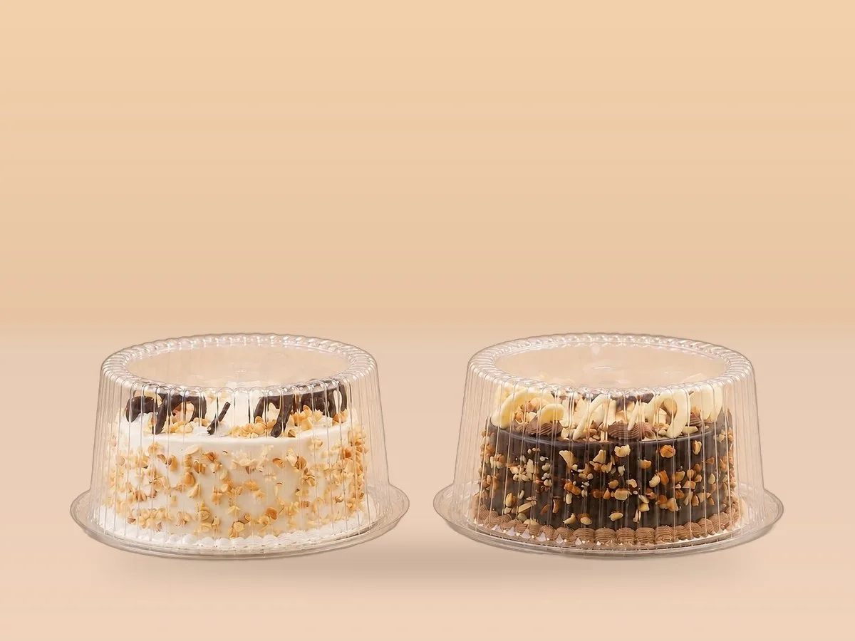 Oracle Group PET cake boxes 1383 to 1385 with cakes