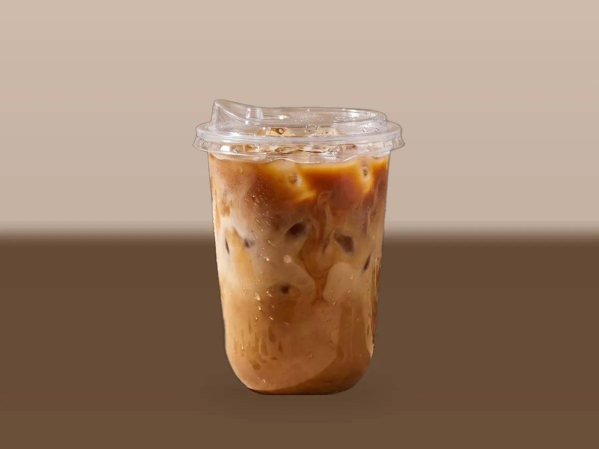 Oracle Group PET U-shape cup 1144 with sipper lid and iced coffee