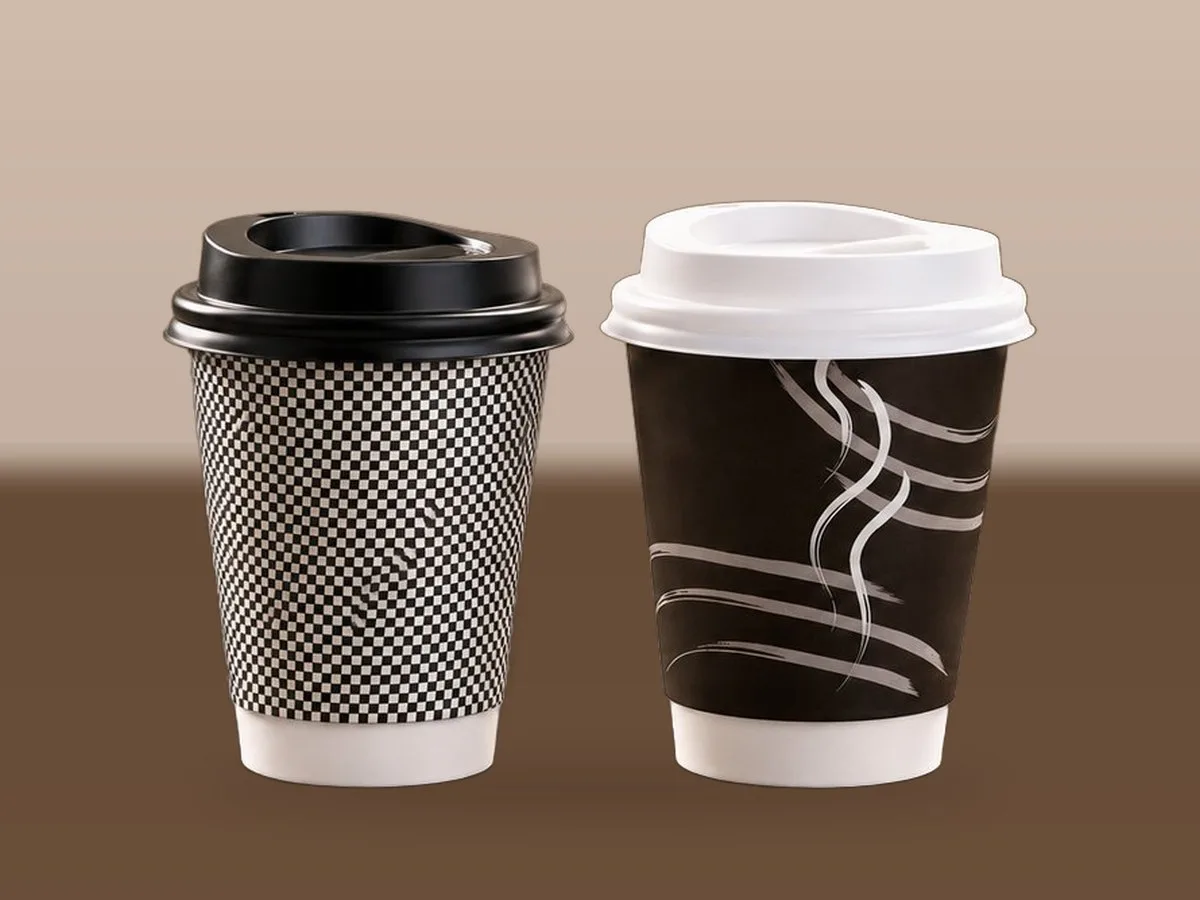 Oracle Group lids on paper cups for hot drinks