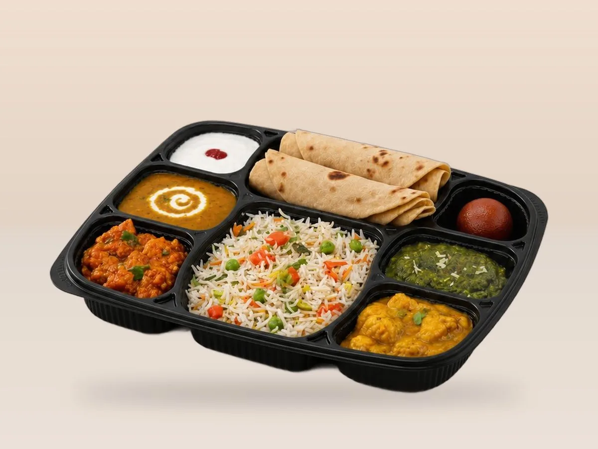 Oracle Group PP 8 compartment meal box 5608 with a thali